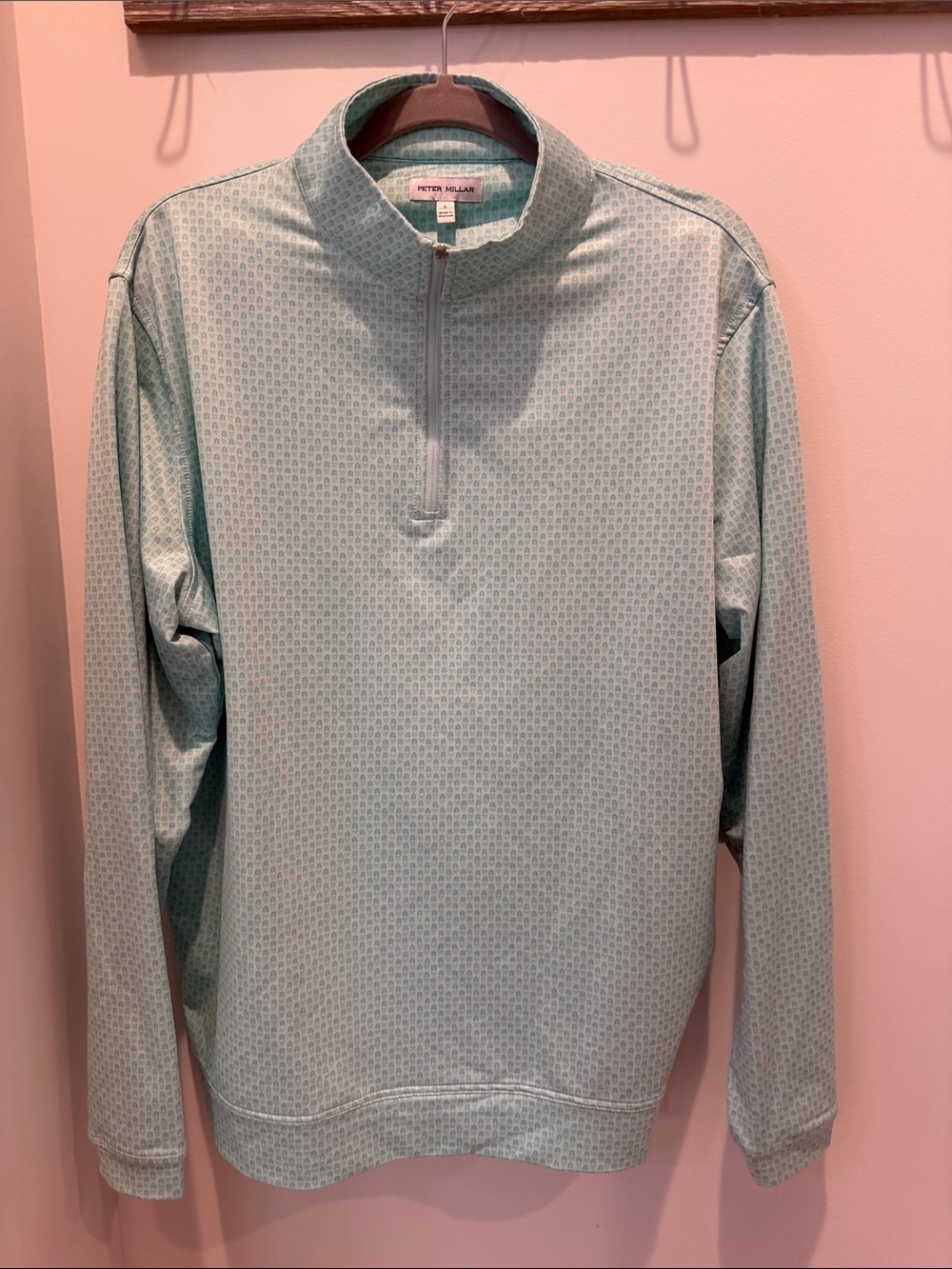 Peter Millar Mint Green Quarter-Zip Swim Rash Guard